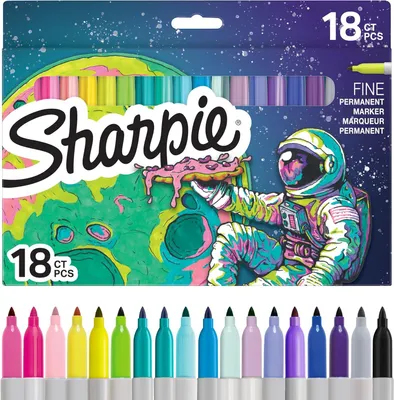 Image de Sharpie 2232932 Marqueur permanent Sharpie FINE COSMOS, blister de 18 pièces