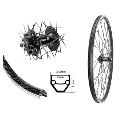 Produktbild von Vorderrad 26 Zoll Hohlkammer Disc 26" schwarz Industrielager 19-559 6 Loch geöst