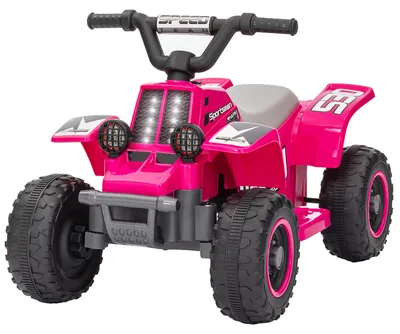 Zdjęcie produktu dla Elektryczny quad dla dzieci, zasilany bateriami, pojazd elektryczny dla małych dzieci, kolor różowy | 18–36 miesięcy | 3 km/h, 6V, do 25 kg | 70,5 x 42,5 x 46,5 cm