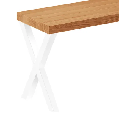 Produktbild von LAMO Manufaktur Sitzbank Esszimmer Holzbank 30x120x47cm, Möbelfüße Design Weiß / Rustikal