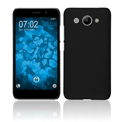 Produktbild von PhoneNatic Case kompatibel mit Huawei Y3 (2018) - Hülle schwarz gummiert Hard-case Cover