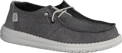 Produktbild von Hey Dude Wendy Metallic Sparkle Slip On, Damen, Sneaker, Charcoal (Grau), Textil - Damenschuhe Sneaker, Grau