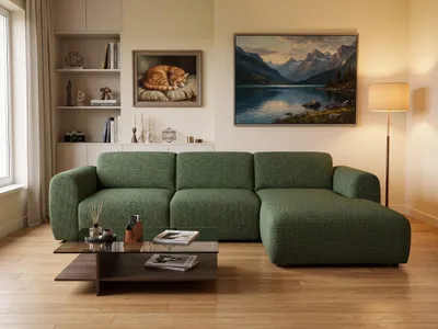 Productafbeelding van Eckbank Softy – een luxueuze hoekbank voor de woonkamer, zacht en veerkrachtig, grote hoekbank met afmetingen 297x180 cm