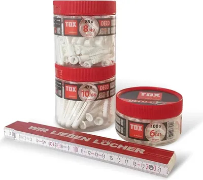 Produktbild von TOX  Allzweckdübelset Deco 6/8/10 + Meterstab, 01619112