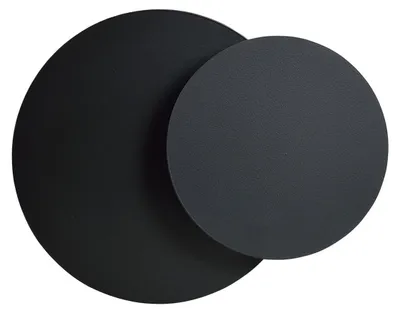 Imagen del producto de Lámpara de pared Circle en acero negro mate y madera