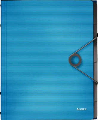 Produktbild von LEITZ Ordnungsmappe Solid DIN A4 PP 6 Fächer hellblau