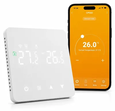 Productafbeelding van Smart thermostaat vloerverwarming, wifi, 16 A, programmeerbare digitale kamerthermostaat