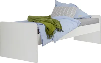 Produktbild von Jugendzimmer Bettgestell JOHANNESBURG-43 in weiß, B/H/T: ca. 95/58/204 cm