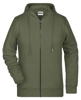 Produktbild von James and Nicholson - Hoodie mit durchgehendem Reißverschluss für Damen LT2777 (M) (Oliv)