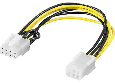 Zdjęcie produktu dla goobay Kabel zasilający PCIe 6Pin->8Pin - Goobay 93635 - (Akcesoria / Kable / Adaptery PC)