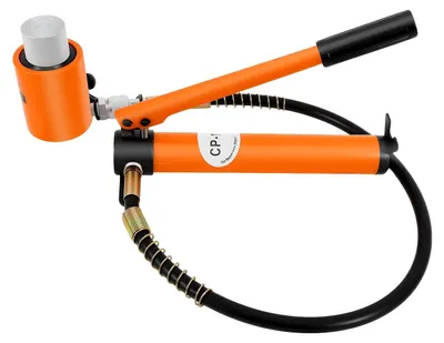 Obrázok produktu pre Hydraulický valec, nosnosť 20 ton, ergonomická rukoväť, farba: oranžová