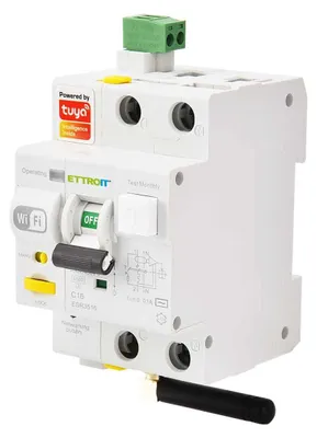 Immagine prodotto di Magnetotermico differenziale Wi-Fi Tuya 1P+N 16 A 30 mA ETTROIT ESR3516