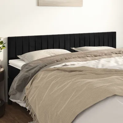 Produktbild von Kopfteile 2 Stk. Schwarz 90x5x78/88 cm Samt