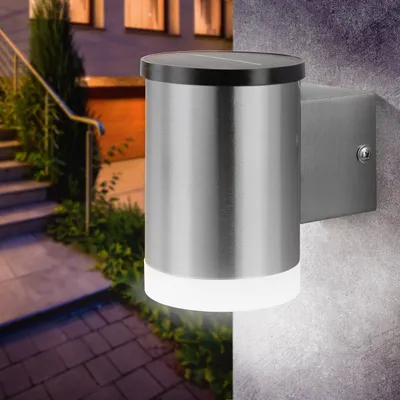 Produktbild von esotec Solar LED-Wandleuchte Nadja Solarleuchte für außen wetterfest IP44 102592