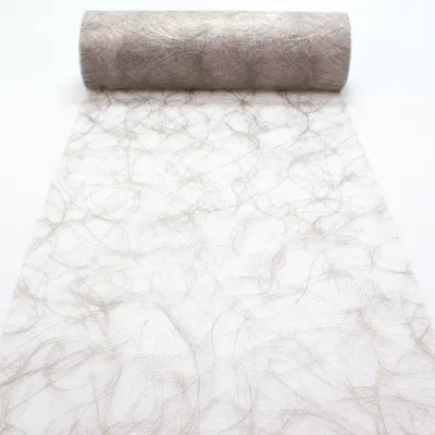 Produktbild von 25m Sizoweb® 30cm/300mm Tischband Tischläufer Tischdeko Dekoration Faserseide, Farbe:taupe