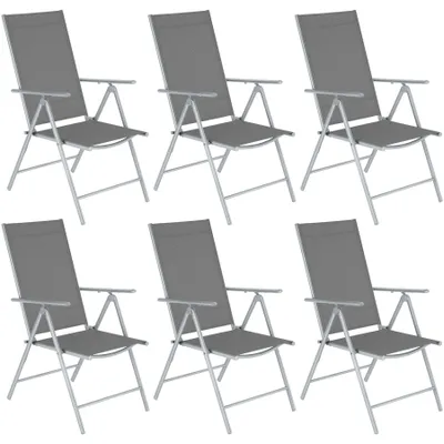 Produktbild von tectake® Klappbare Gartenstühle mit verstellbarer Lehne, Netzgewebe