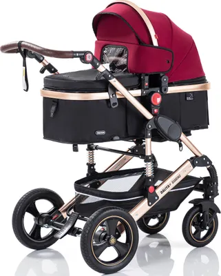 Produktbild von Daliya® BAMBIMO 3in1 Kinderwagen mit i-Size Babyschale, Gummi-Rädern & Aluminiumrahmen, Travel-System mit 2in1-Babywanne/Sportsitz, Kombi-Kinderwagen