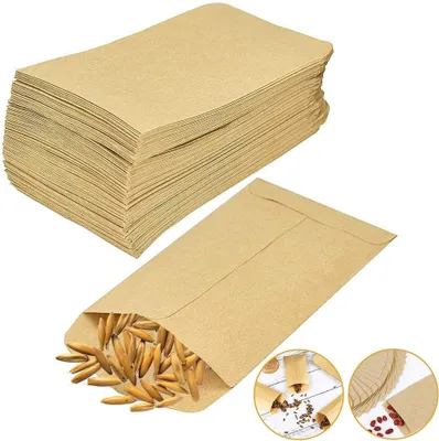 Produktbild von Papiertüten – 10 x 6 cm – 100 Stück – Kraftpapiertüten – Lebensmitteltüten – Mini-Kraftpapiertüten – Papiertüten für Lebensmittel – Braun