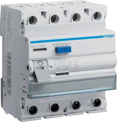 Produktbild von Hager CFA425D, Fehlerstromschutzschalter