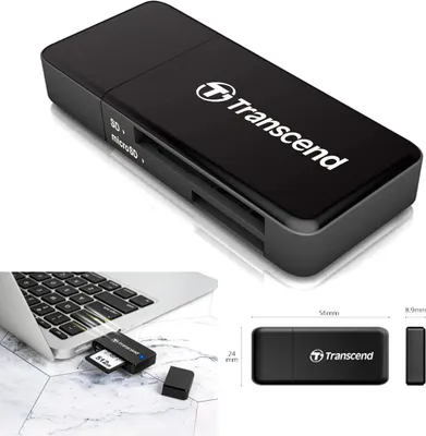 Produktbild von Transcend RDF5 USB 3.0 microSD SD Karten SDHC SDXC UHS-I Adapter Kartenleser