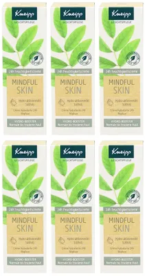 Produktbild von 6x Kneipp Feuchtigkeits-Creme MINDFUL SKIN 50ml Hydro-Booster normale trockene Haut