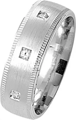 Image de Bague de Mariage/Alliance Homme/Femme Milgrain 7mm Confort Argent fin 925 avec Oxyde de Zirconium, 68 (21.6); TRS29452RSY