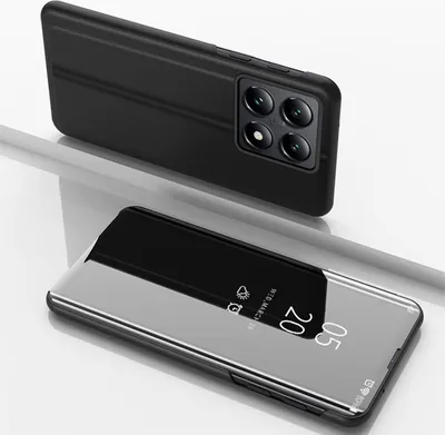 Immagine prodotto di Per Xiaomi 14T View Specchio Cellulare Smart Cover Funzione Wake UP Custodia Nero