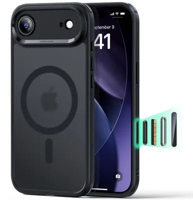 Produktbild von ESR - Classic Hybrid HaloLock Schutzhülle für iPhone 17 Air - mattes Schwarz