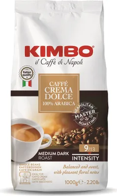 Produktbild von Kimbo Caffe Crema Dolce 100% Arabica 1kg Bohnen