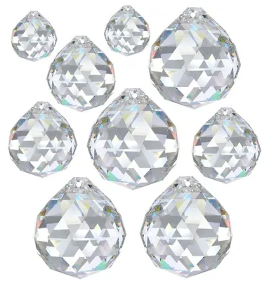 Image de Ensemble de 9 boules de cristal pour le Feng Shui