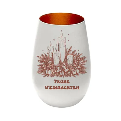 Produktbild von Weihnachtswindlicht – „Weihnachtsgesteck mit Kerzen“, aufwendig graviert, wunderschönes Windlicht für weihnachtliche Atmosphäre
