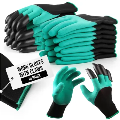 Produktbild von Gartenhandschuhe mit Krallen – Arbeitshandschuhe zum Graben – 20er-Set