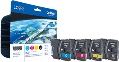 Produktbild von Brother LC-985VALBP, black, cyan, magenta, yellow, 260 Seiten, DCP-J315W, MFC-J410, DCP-J125, DCP-J515W, MFC-J220