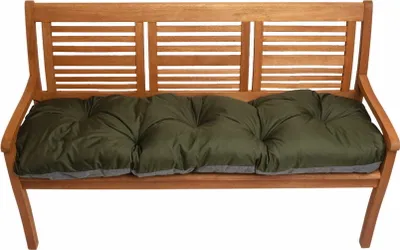 Immagine prodotto di Cuscino per panchina 120x50cm, cuscino per seduta da esterno, cuscino per giardino, cuscino per altalena hollywood, cuscino per pavimento verde