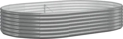 Obrázok produktu pre vidaXL Pozinkovaná oceľová vyvýšená posteľ 214x140x36 cm Sivá