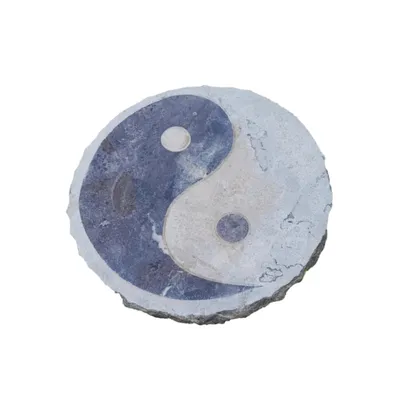 Produktbild von Trittplatte Yin Yang für den Außenbereich zur Dekoration, aus Blaustein Neu Frostfest Witterungsbeständig, Naturprodukt NH-135885467