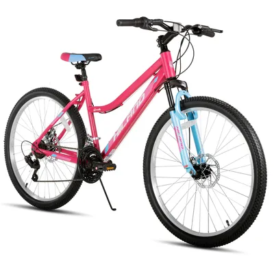 Produktbild von Hiland 26 Zoll Damen Mountainbike, 18 Gänge Federgabel MTB mit 18-Gang-Getriebe und gefederte Vorderradgabel, doppelte mechanische Scheibenbremsen