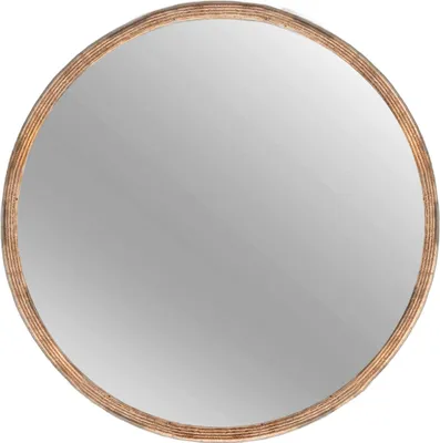 Produktbild von nielsen HOME Wandspiegel Mauro, Natur, Holz, ca. ø 40 cm rund