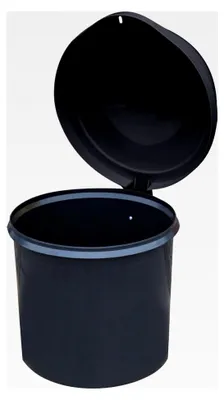 Produktbild von DUO Mini - 30 Liter, mit Befestigungsring, wetterfester Mülleimer, Aufbewahrungsbehälter, Sammeltonne (Grau)