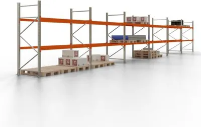 Produktbild von Palettenregal - 2,2 t - 2,5 x 16,9 x 1,1 m - 6 Felder - Schwerlastregal VKfrei