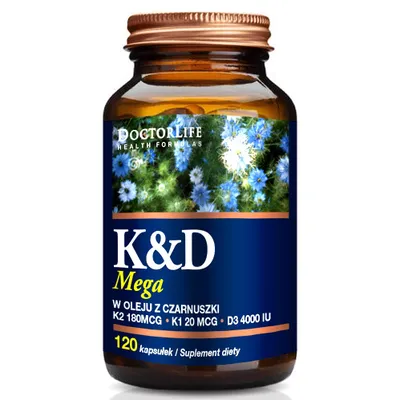 Produktbild von K&D Mega in Nigellaöl Nahrungsergänzungsmittel 120 Kapseln