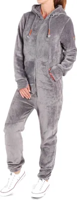 Produktbild von Finchgirl F2001 Damen Jumpsuit Teddy Fleece Dunkelgrau Gr. M