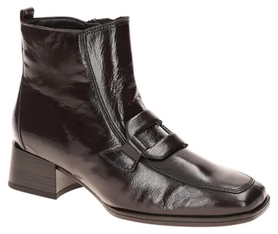 Produktbild von Gabor Stiefeletten 8067 Echtleder dunkelbraun Blockabsatz Karree Absatz 3,5cm Schaft 13cm