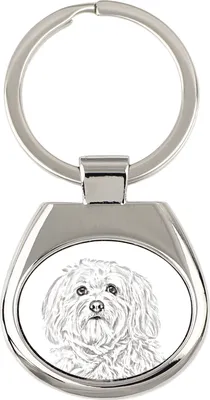 Zdjęcie produktu dla Hawańczyk, Havanese - brelok do kluczy z psem, breloczek z nadrukiem, personalizowana przywieszka marki Art-Dog