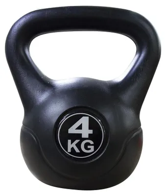 Immagine prodotto di Kettlebell Fitness 4 Kg in PVC con Sabbia e Maniglia Nero