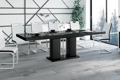Produktbild von Design Esstisch HLE-111 Hochglanz ausziehbar Tisch Esszimmer 160 - 256