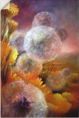 Produktbild von ARTland Wandbild, selbstklebend Löwenzahn und Schmetterling Größe: 60x90 cm