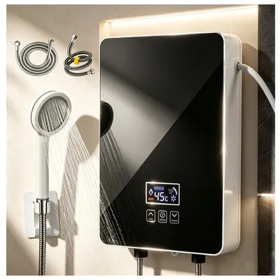 Durchlauferhitzer 6000 W 230 V LED Küchenboiler schwarz