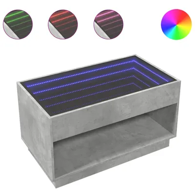 Produktbild von Couchtisch mit Infinity-LED Betongrau 90x50x50 cm
