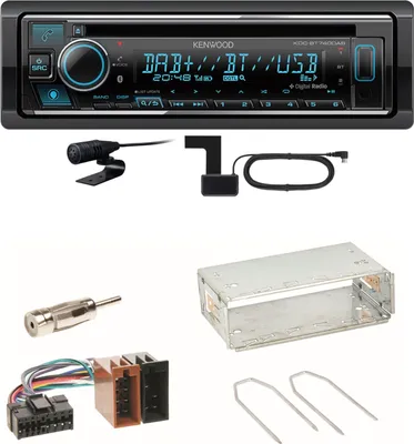 Produktbild von Kenwood KDC-BT740DAB Digitalradio Bluetooth Einbauset für Renault Clio 1 2 Twingo